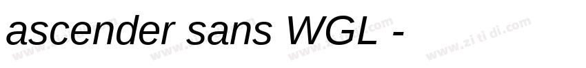 ascender sans WGL 字体字体转换